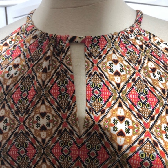 London Times Maxi Dress Halter Boho Paisley Multicolor Women's 14 - Picture 10 of 14